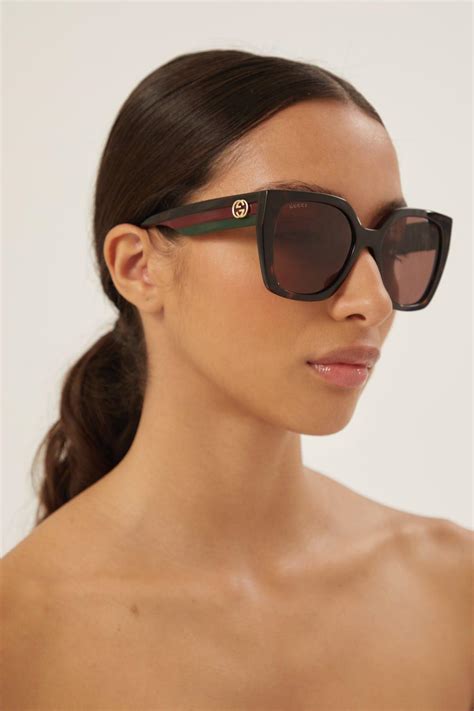 gucci gg1586 s sunglasses havana|gucci 59mm square sunglasses.